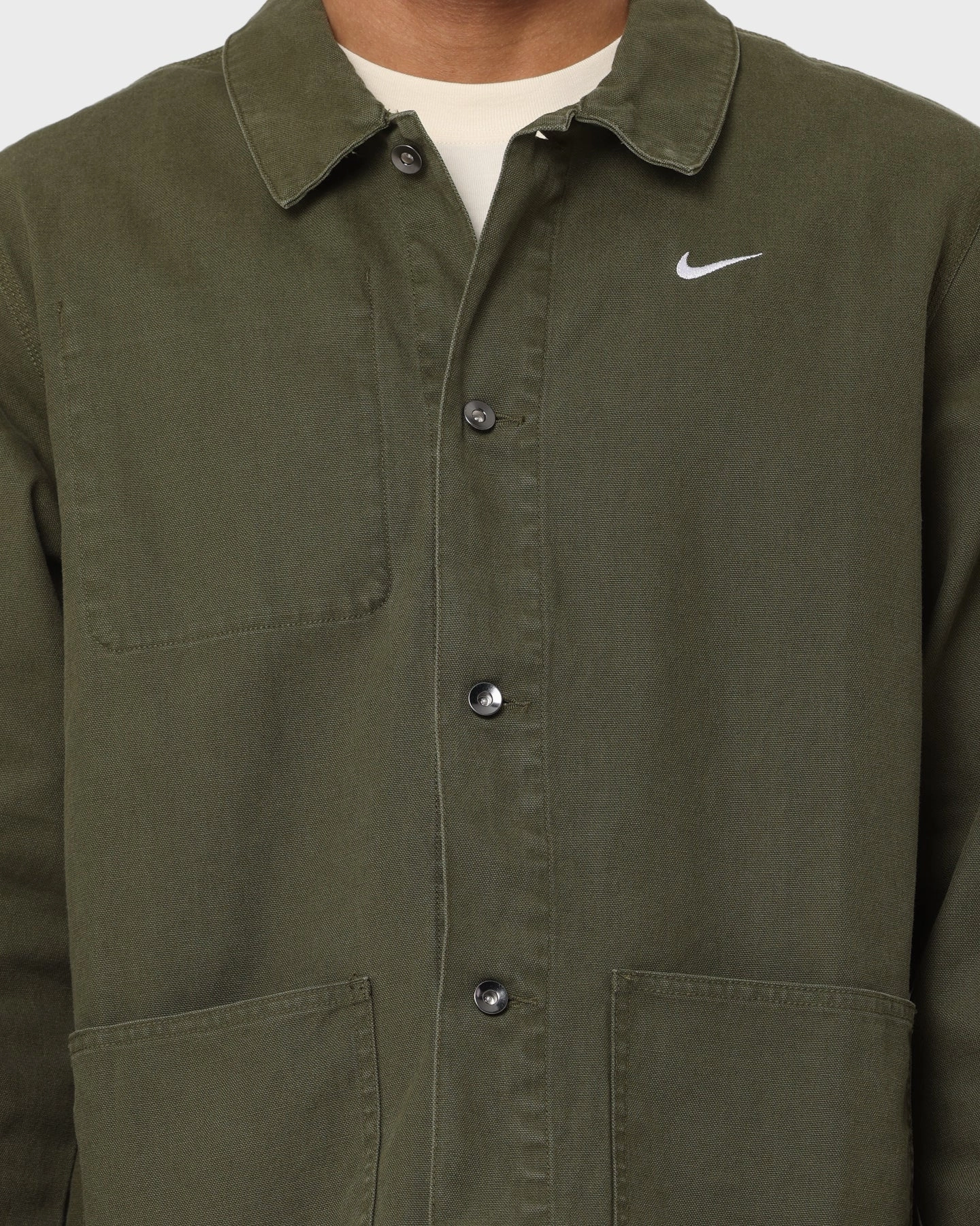 Cross Ventilation Channels Business Meeting Nike Nike Life Unlined Chore Coat Jacket Rough Green/White
