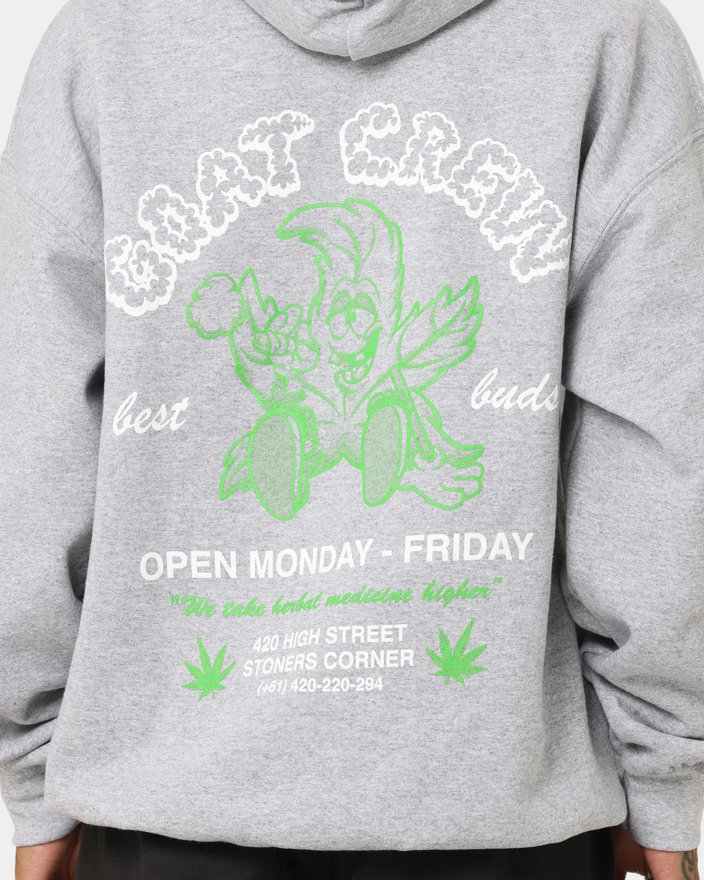 Goat Crew Best Buds Hoodie Grey CompressionFit