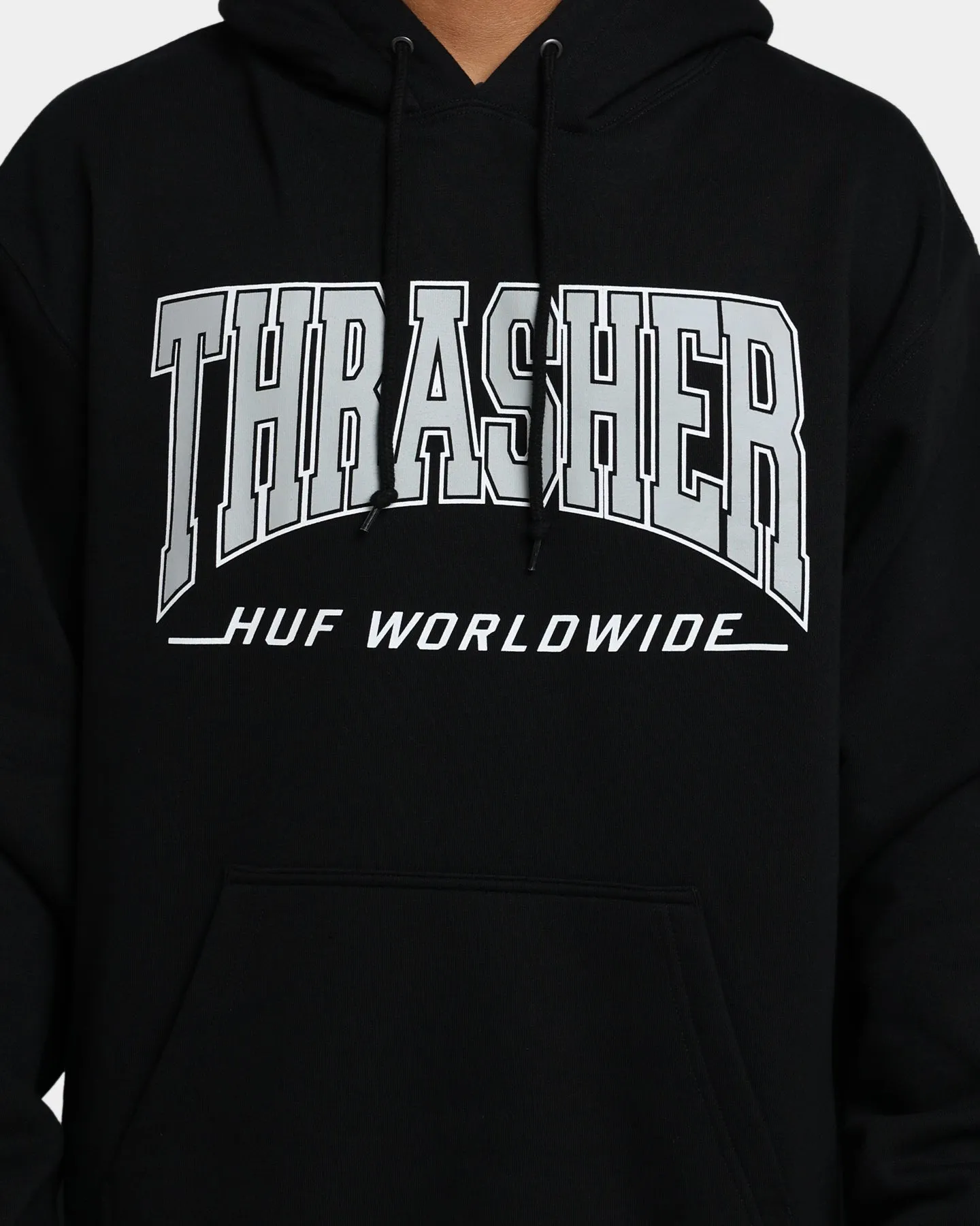 HUF X Thrasher Bayview Pullover Hoodie Black Casual