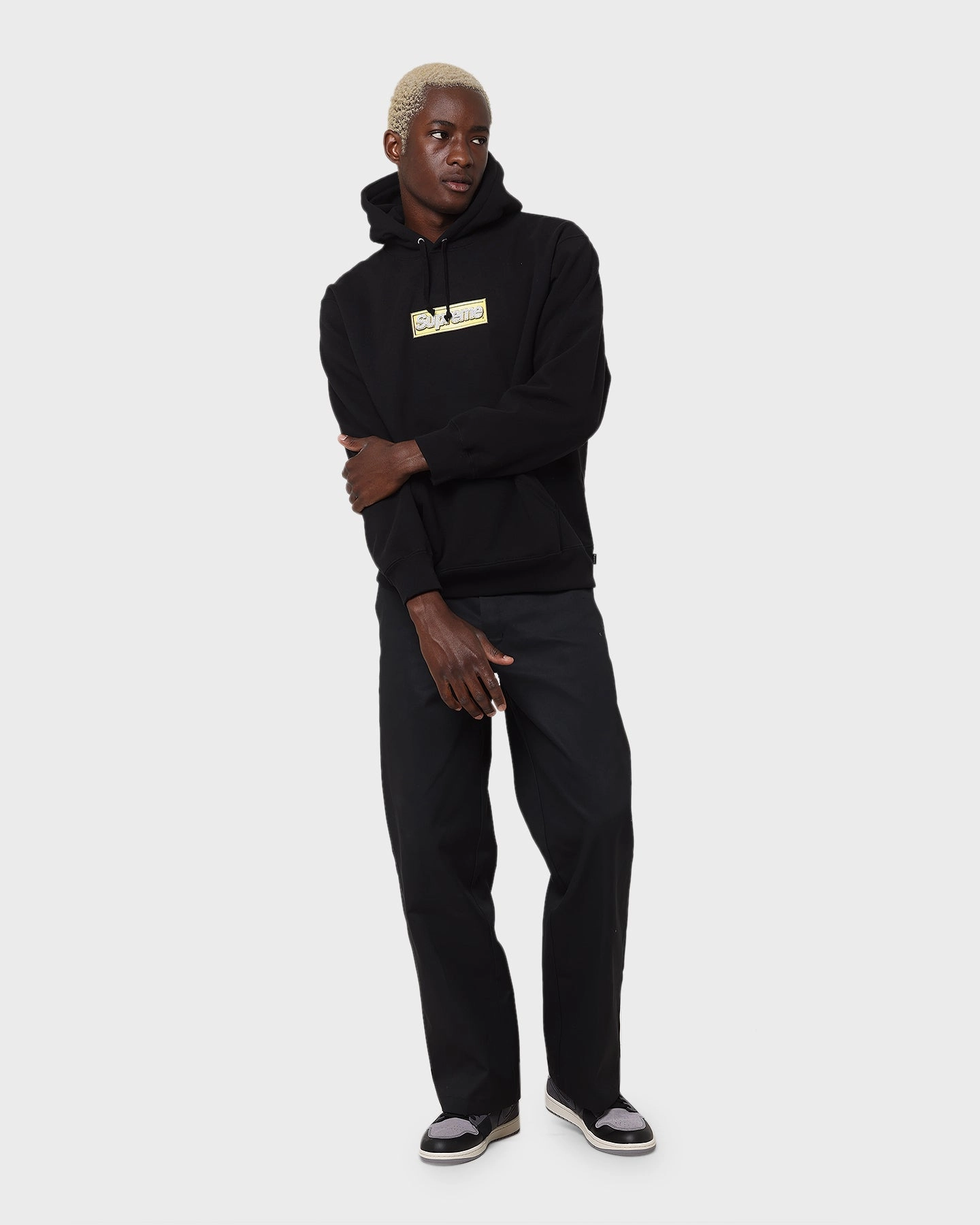 Quick Dry Tech Maintain Supreme Bling Box Logo Hoodie Black