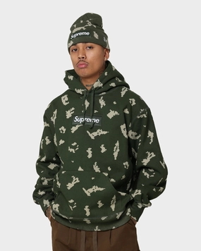 Supreme Box Logo Hooded Sweatshirt Camo PreShrunk Cotton Blend