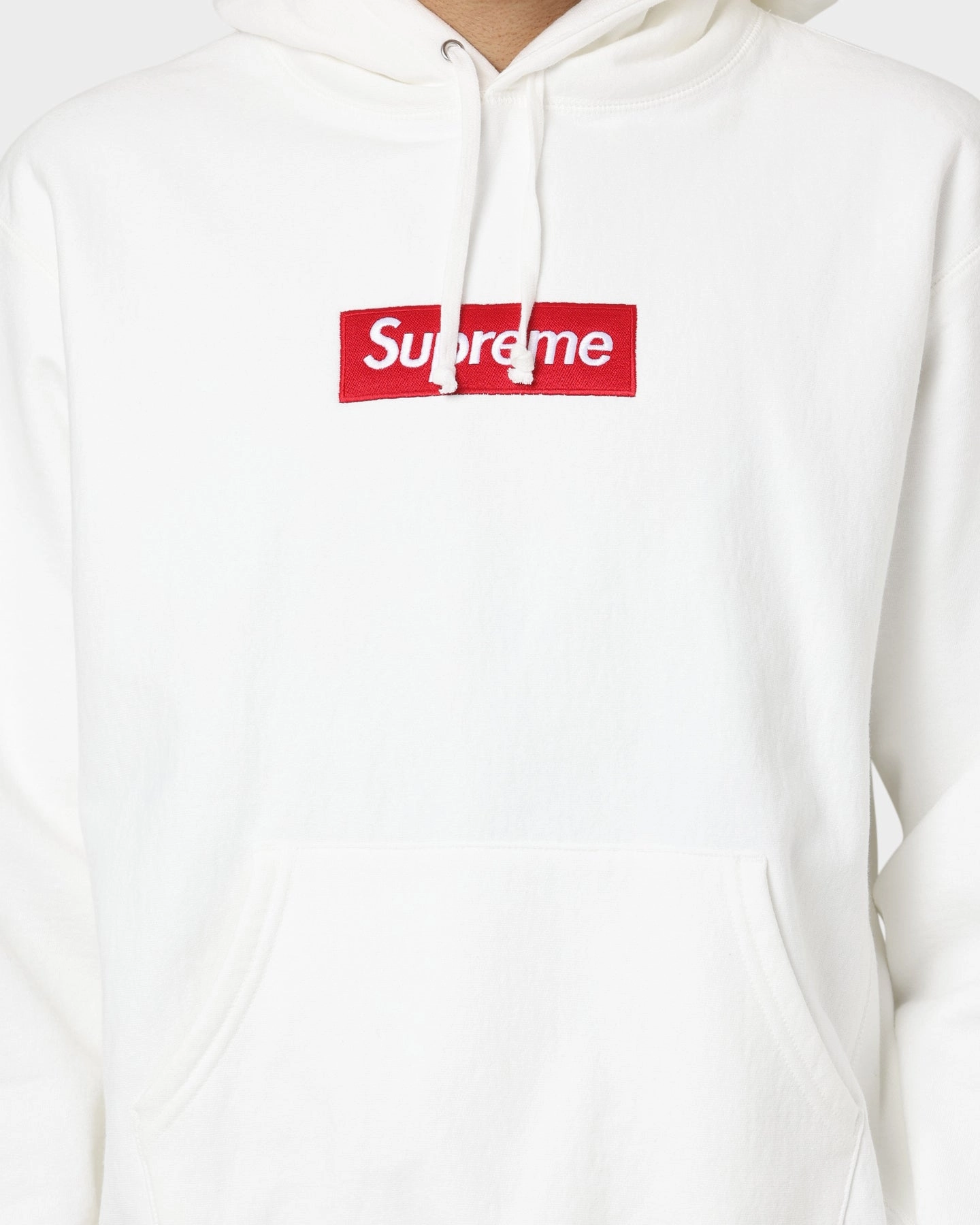 Supreme Box Logo Hooded Sweatshirt White Noise Reduced Fabric Layer Essential