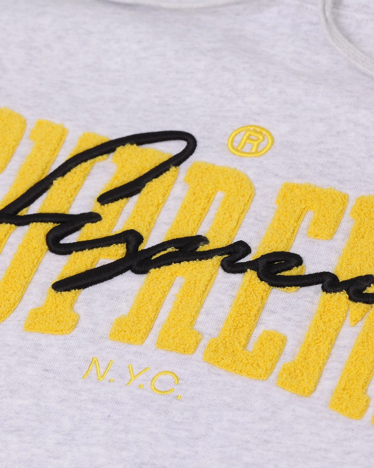 Wax Plan Supreme Embroidered Chenille Hoodie Grey