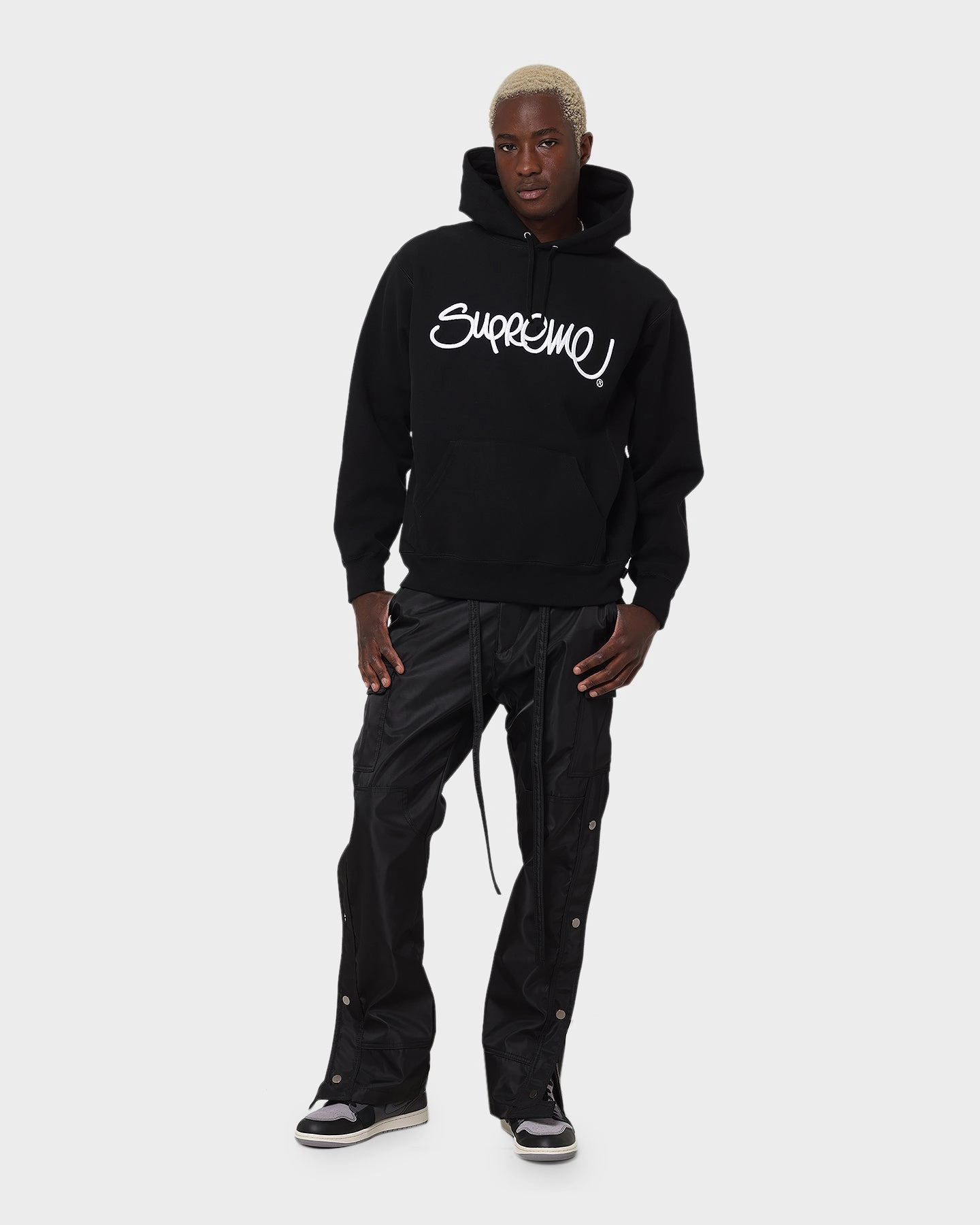 baristas Supreme Raised Handstyle Hoodie Black