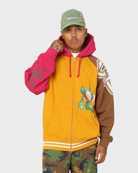 Slim Profile Supreme X Junya Zip Up Hooded Sweatshirt Gold