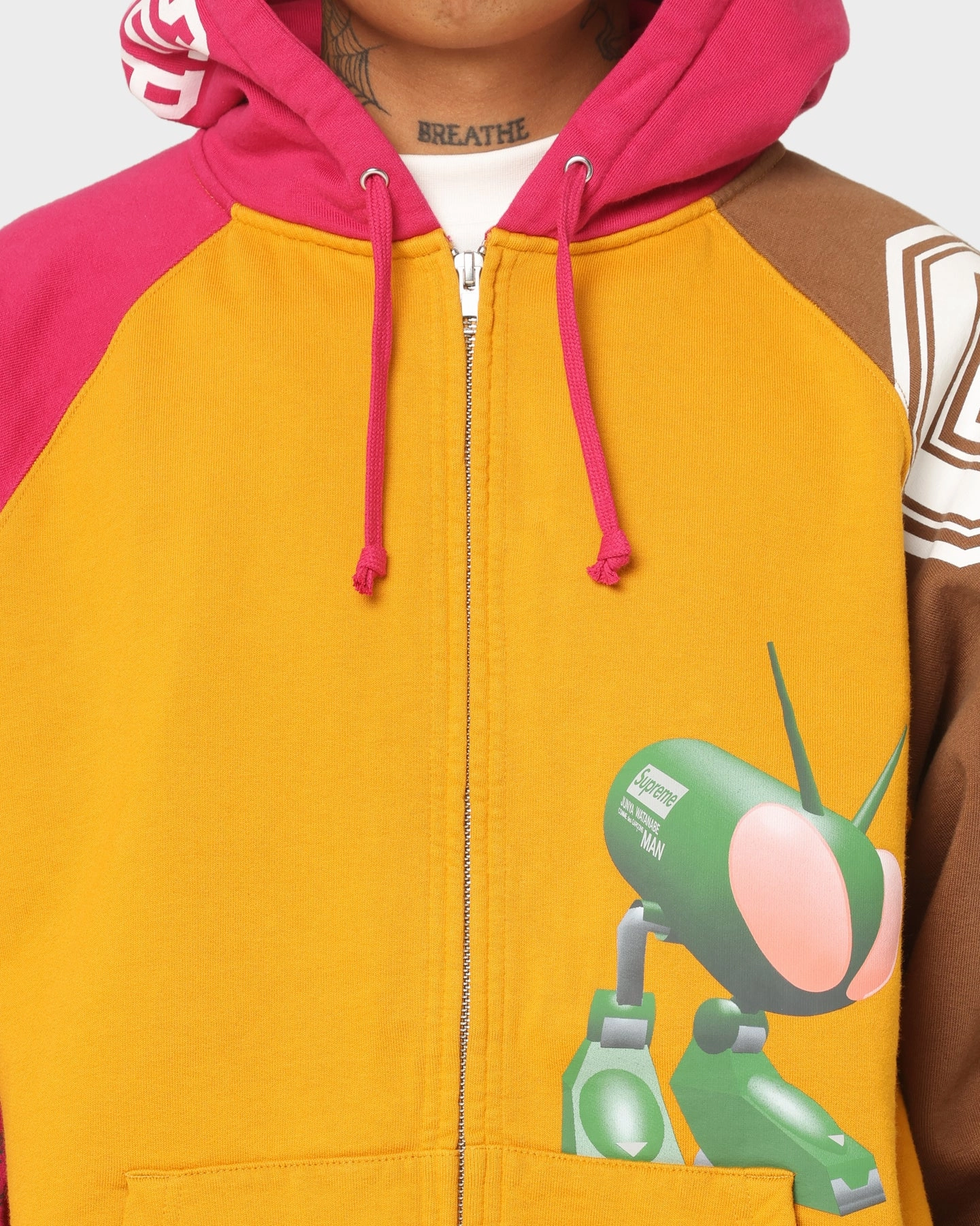 campers long sleeved Supreme X Junya Zip Up Hooded Sweatshirt Gold