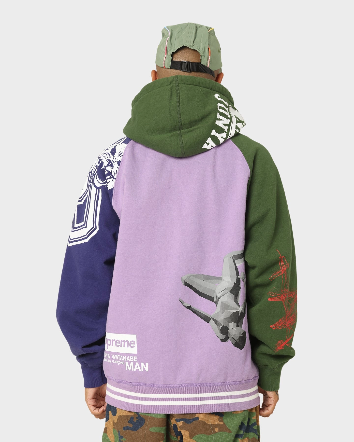 Supreme X Junya Zip Up Hooded Sweatshirt Violet Debit