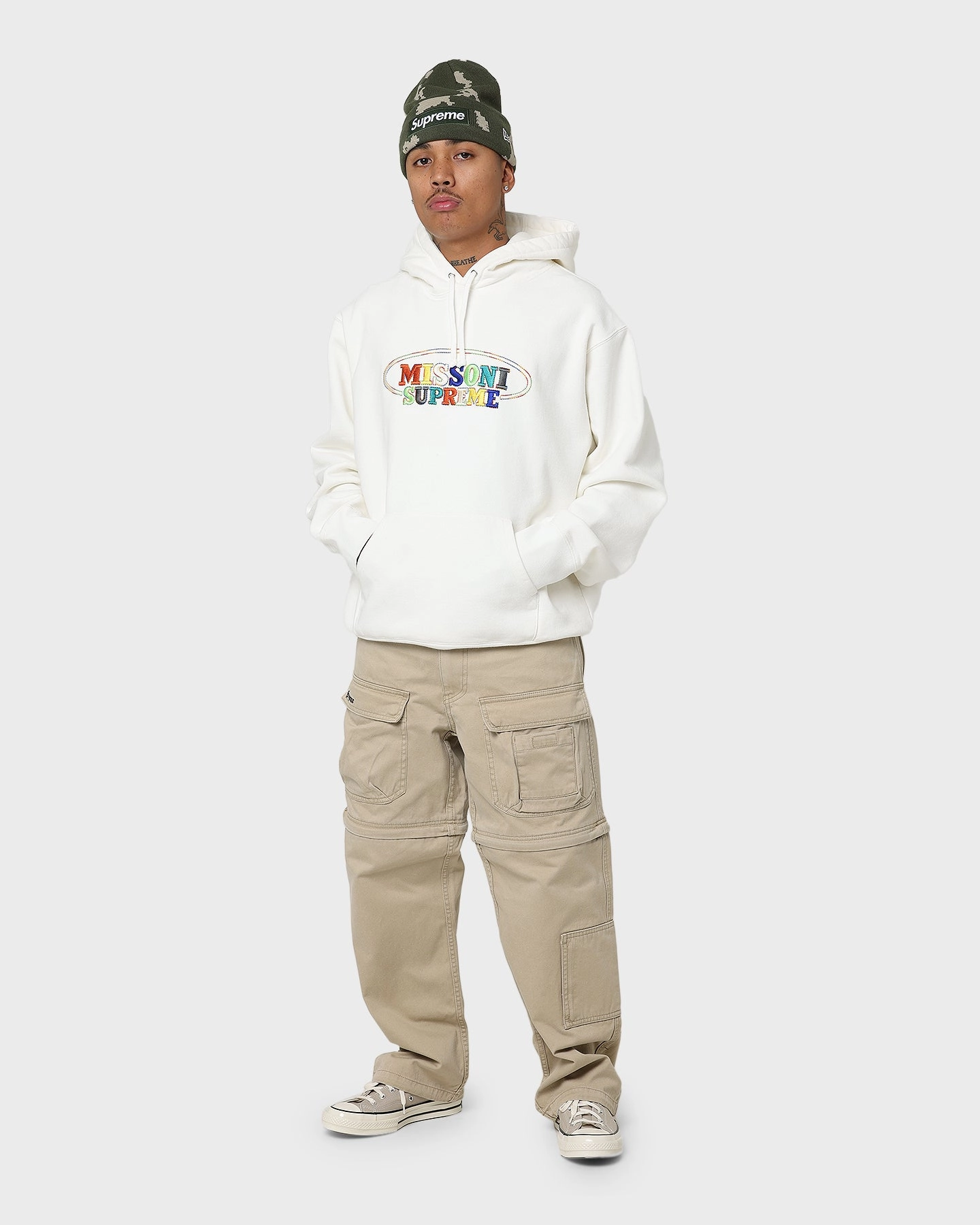 Travel Ease suitable for volunteer work Supreme X Missoni Hooded Sweatshirt White
