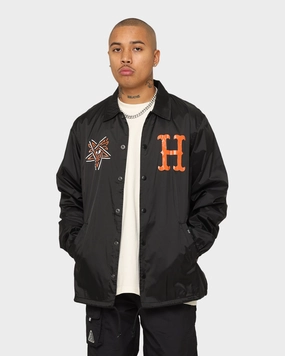 HUF X Thrasher Split Coaches Jacket Black Sustain