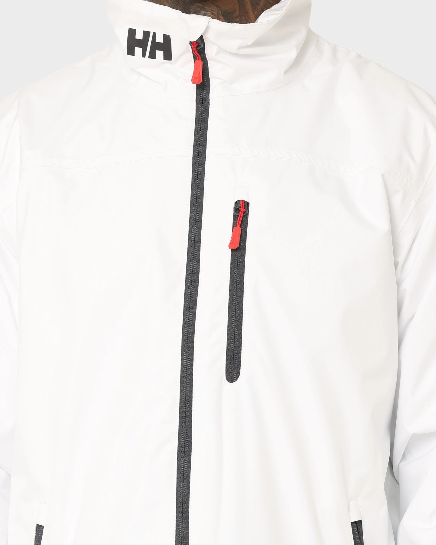 Collarless Helly Hansen Crew Midlayer Jacket Bright White