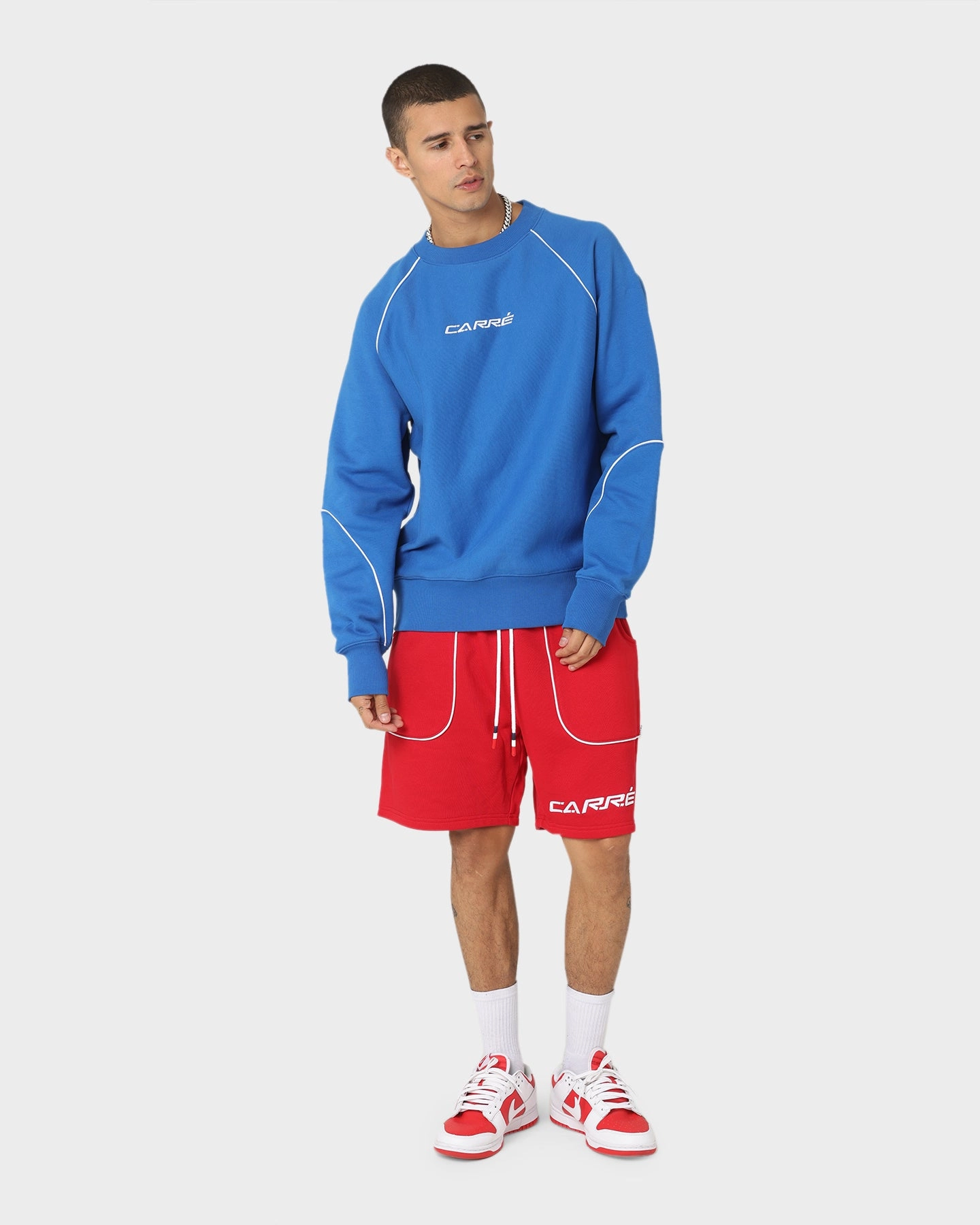 Carre Ange Track Shorts Red Belt loops