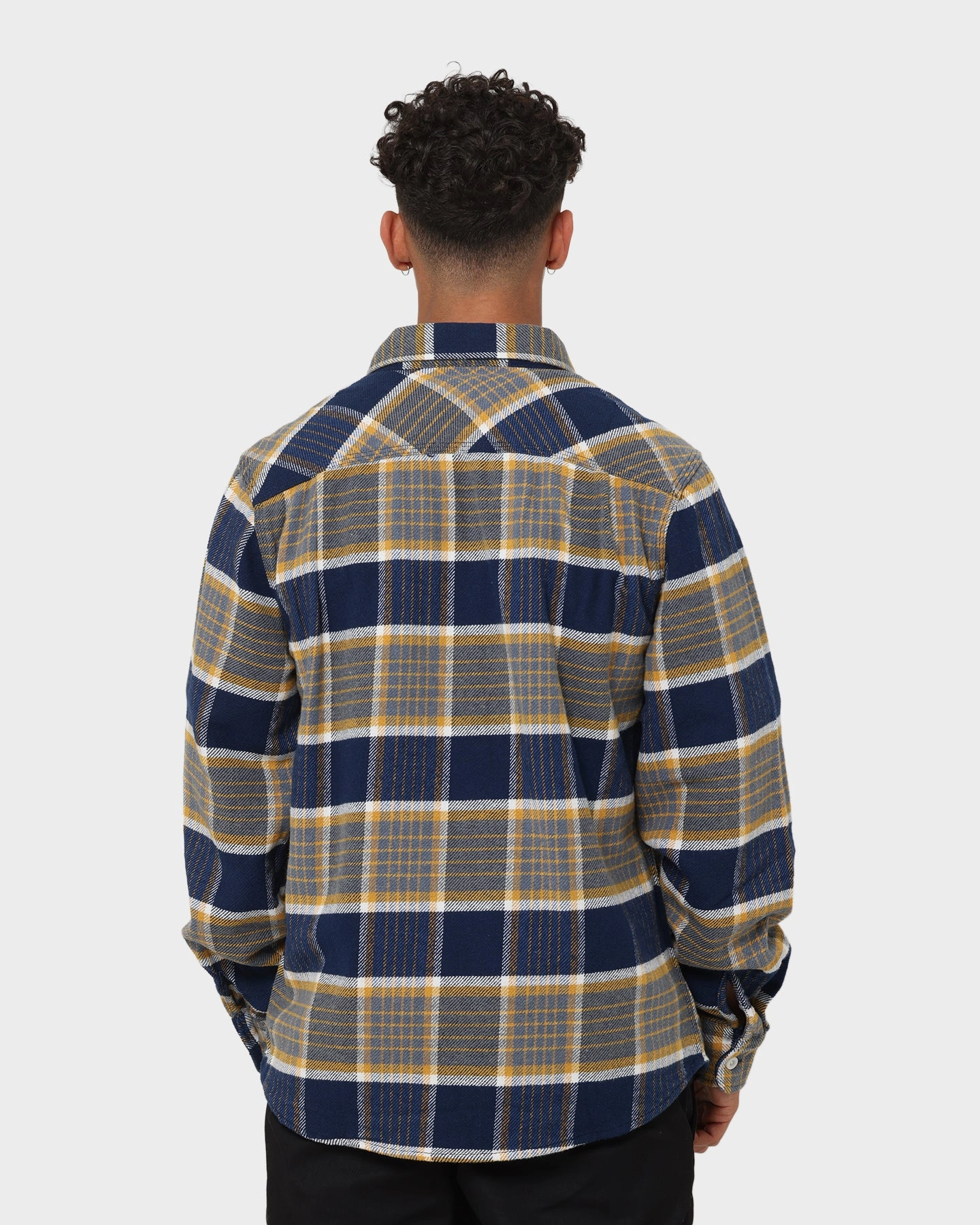 Brixton Bowery Flannel Jacket Moonlit Ocean clean design