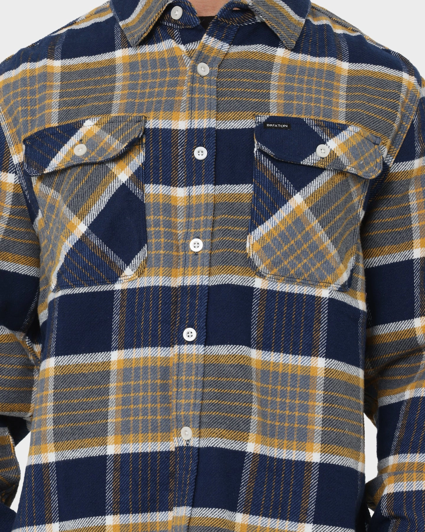 Brixton Bowery Flannel Jacket Moonlit Ocean Produce