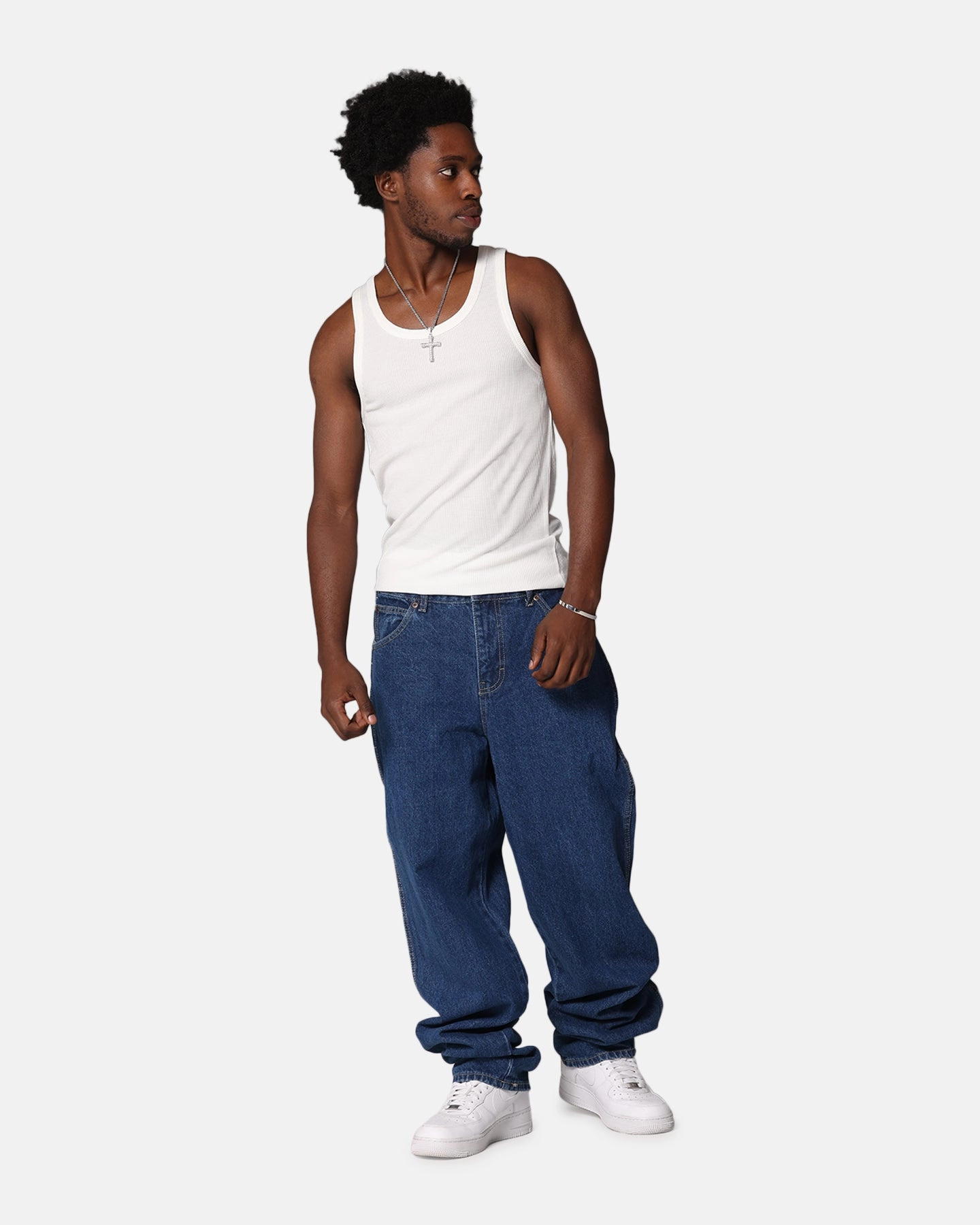 Dickies Relaxed Straight Denim Jeans Stone Washed Indigo Travel Outfit Music Event Comfort Stretch Technology