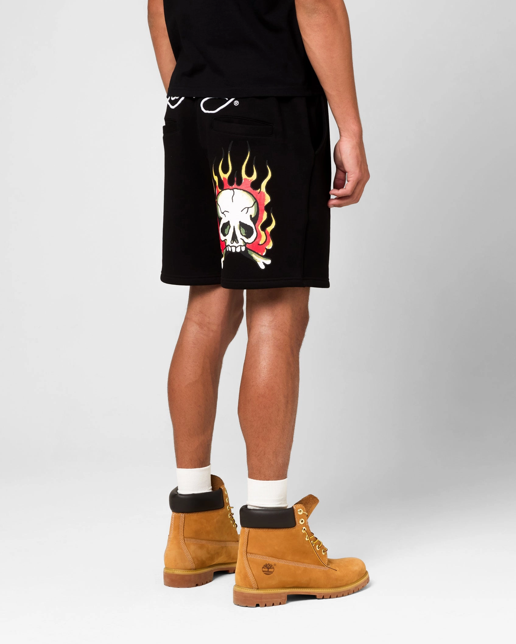 Ed Hardy Skull Fleece Shorts Black Chill Look