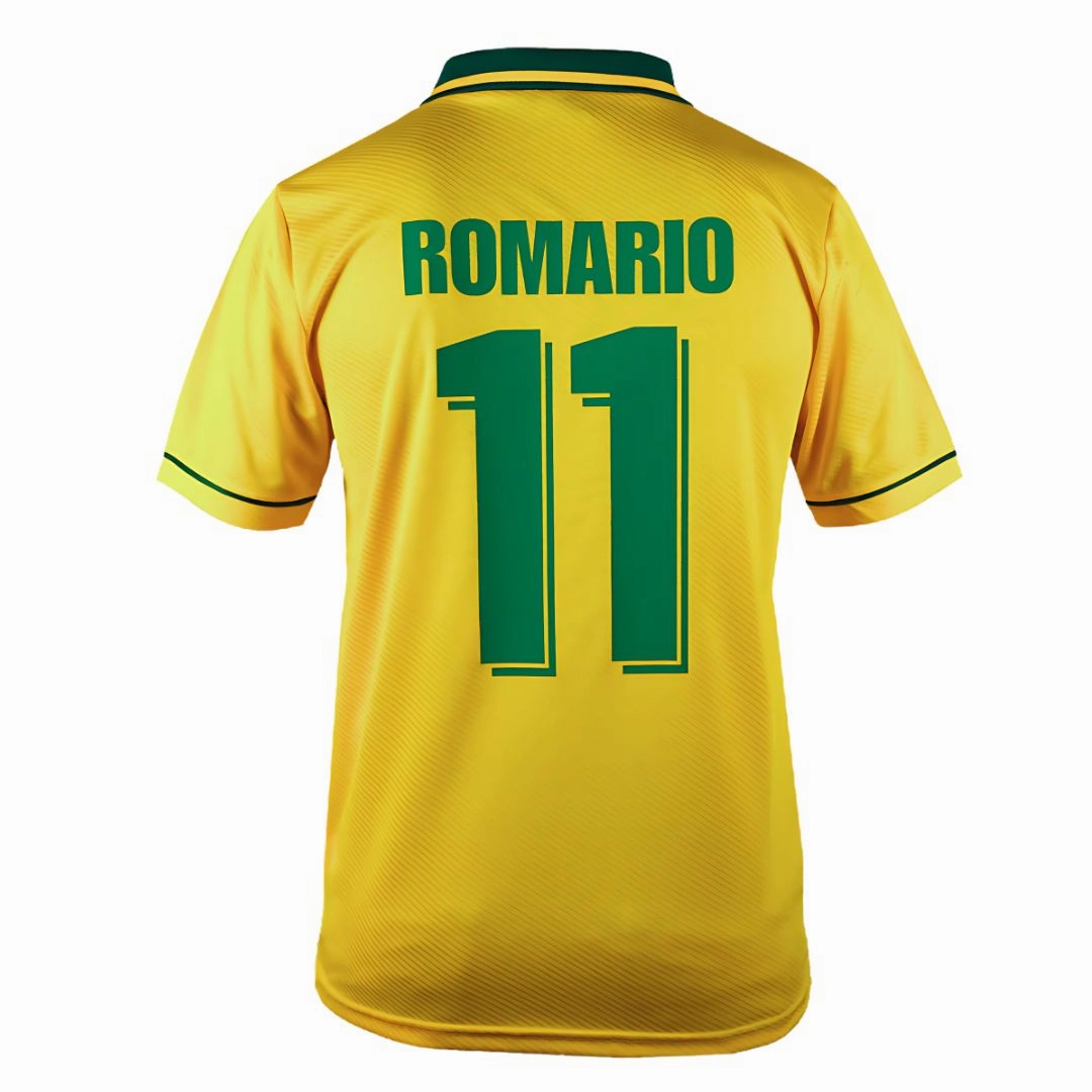 Odor Resistant Clothing Tech Comfort Stretch Fit 1994 BRAZIL HOME JERSEY