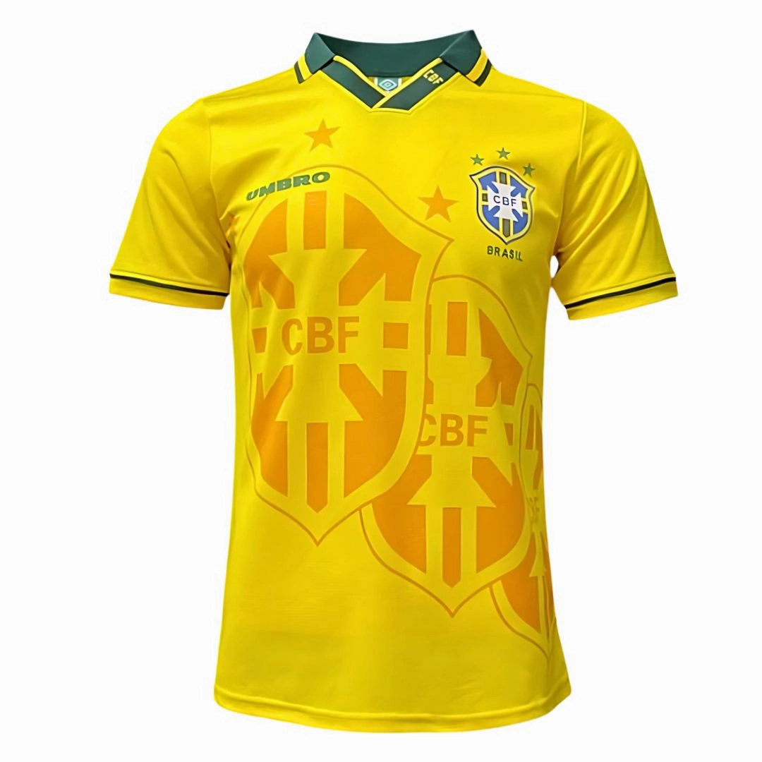 1994 BRAZIL HOME JERSEY Ergonomic Pattern Design Maximum Comfort