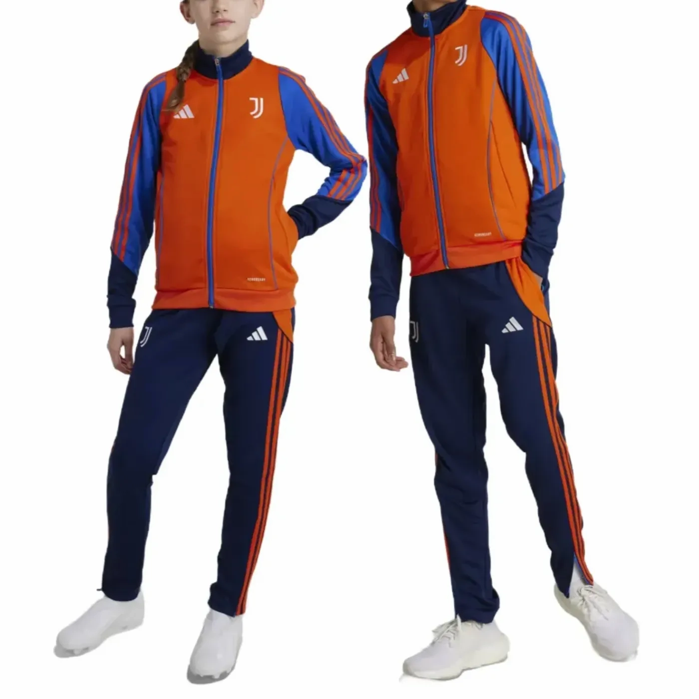 Kids - Juventus training presentation soccer tracksuit 2024/25 - Adidas Stylish add-ons