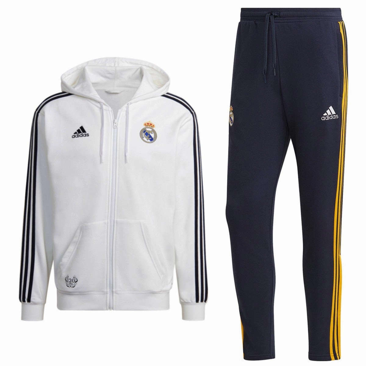 Real Madrid Casual 3S hooded presentation tracksuit 2022/23 - Adidas earring venue