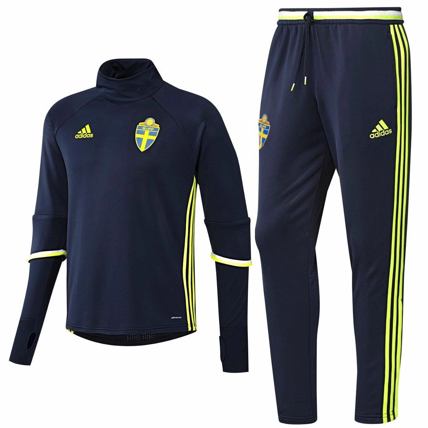 bowling alley NonIrritatingStitching Sweden Training Technical Soccer Tracksuit Euro 2016 - Adidas