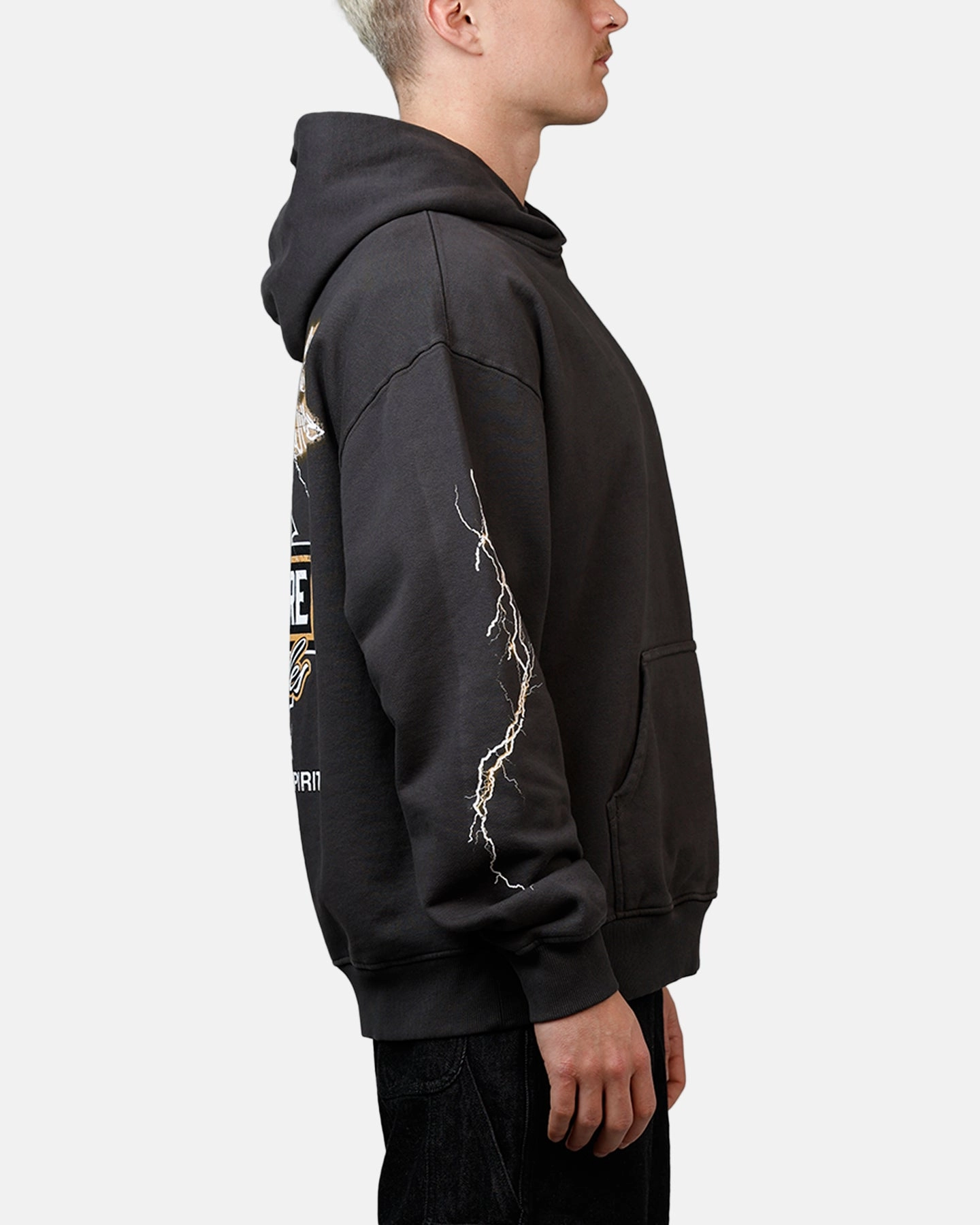 Sworn To Us Interstate Lighting 'Outlaw Spirit' Hoodie Washed Black Sporty