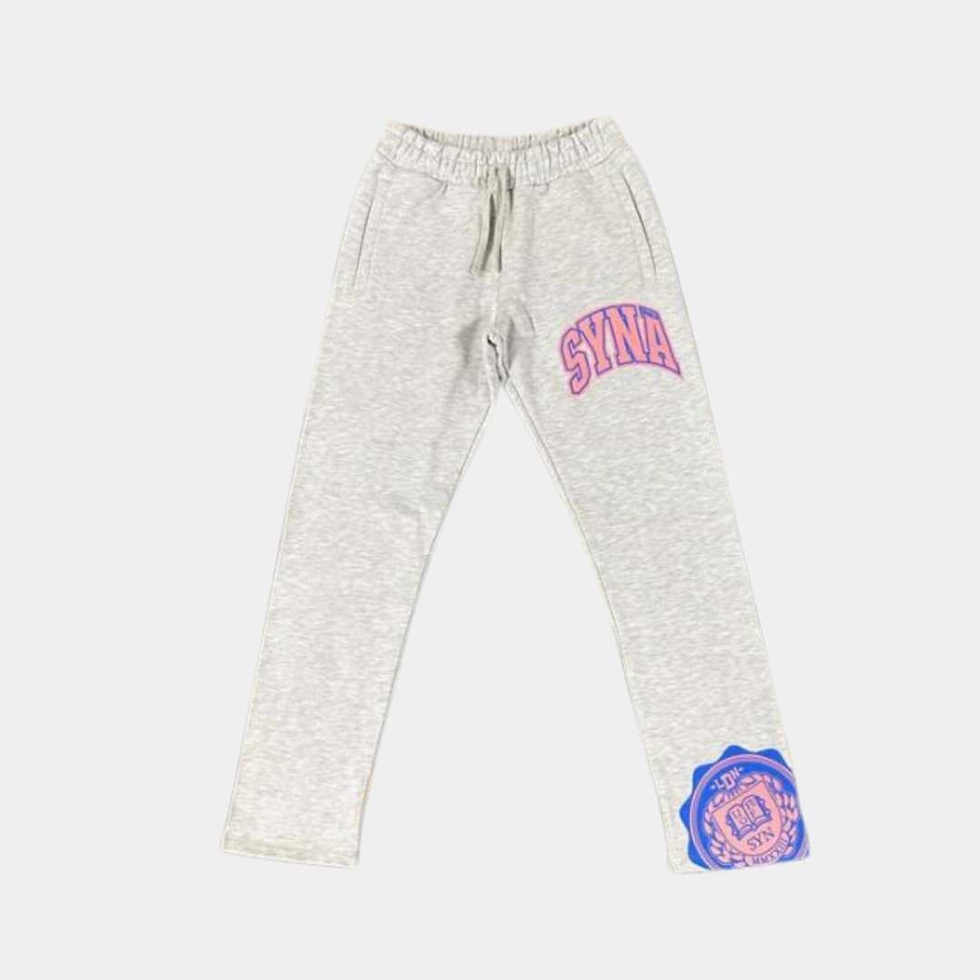 bowling alley Syna Crest Pack Logo Tracksuit - White/Pink