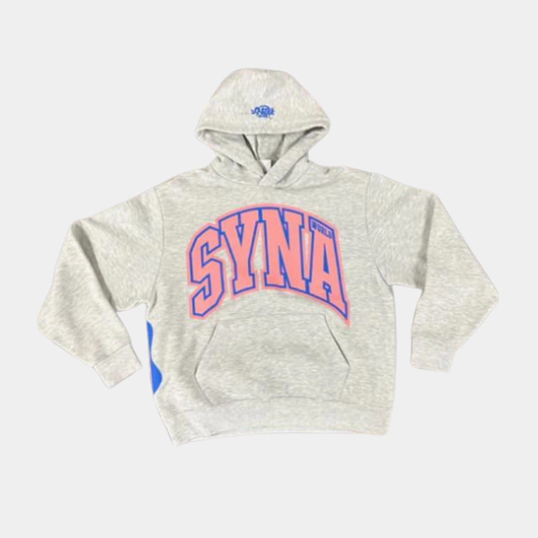 Syna Crest Pack Logo Tracksuit - White/Pink Sporty essentials unisex clothing