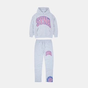 SecureZipper Active Gear Syna Crest Pack Logo Tracksuit - White/Pink