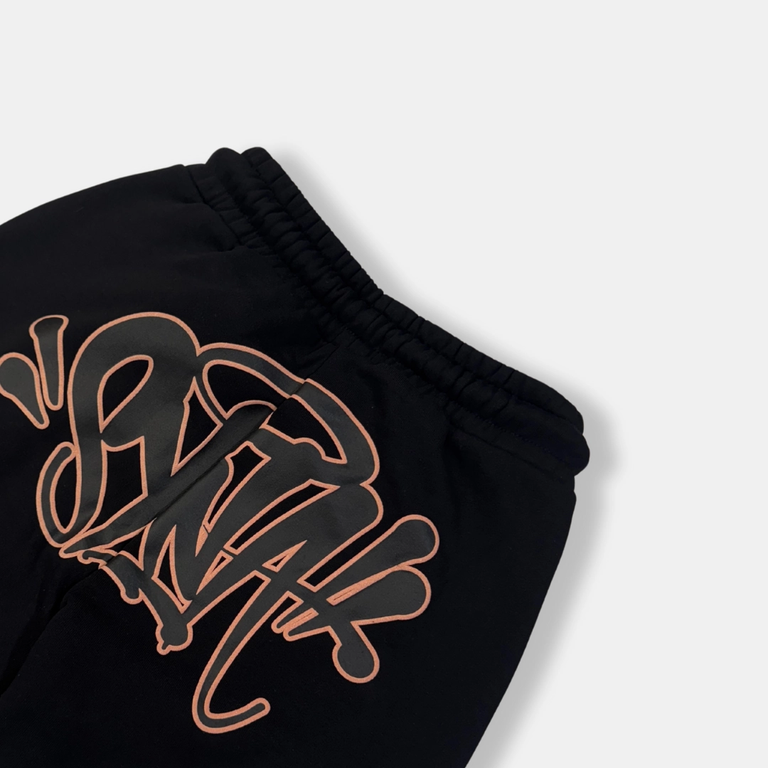 Syna Logo Tracksuit - Black & Rose Gold ChafeResistant Flat Seams