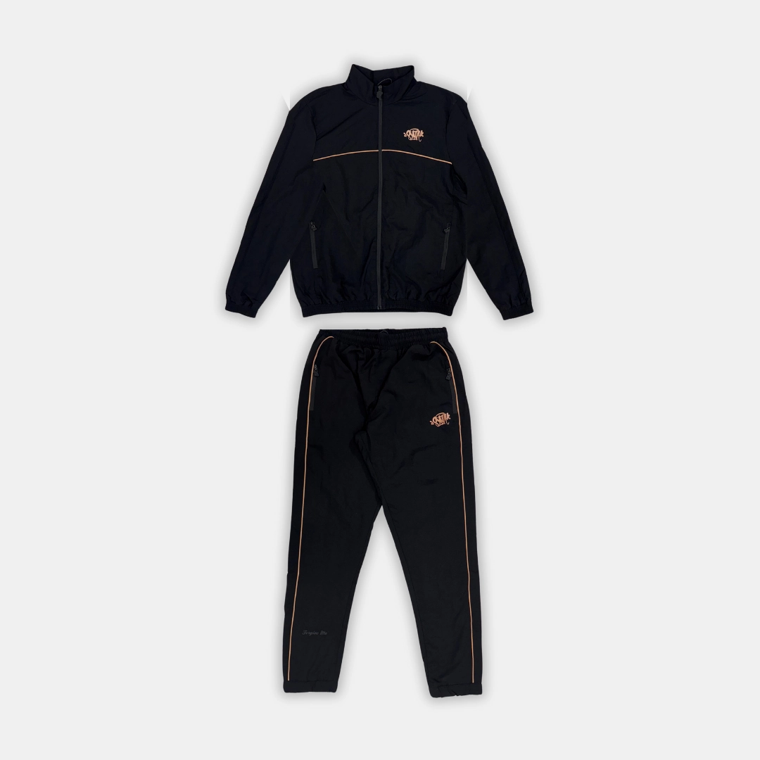 Syna x CRG Shell Tracksuit - Black & Rose Gold Easy to use ImpactDispersing Fabric Technology