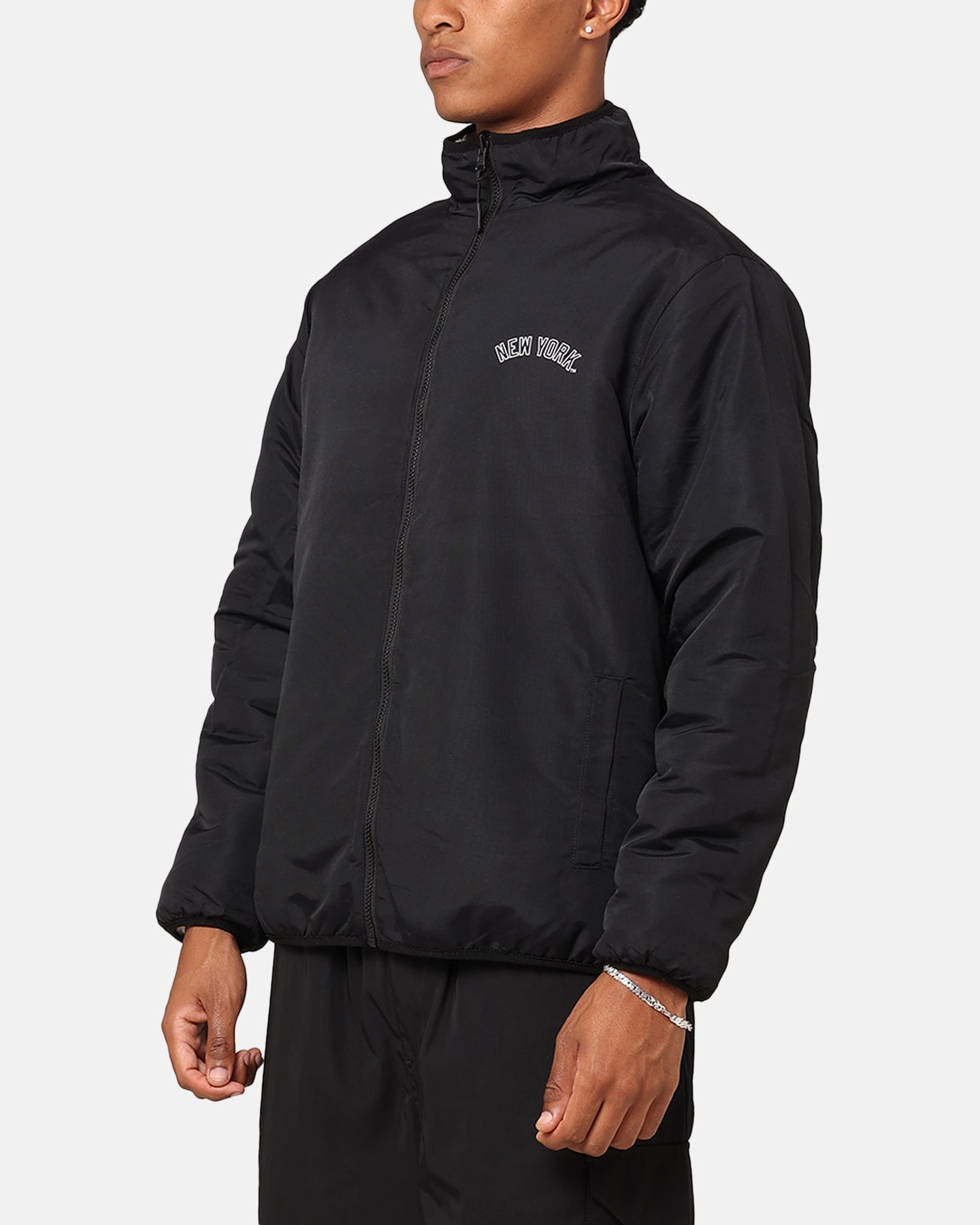 Majestic Athletic New York Yankees Sherpa Jacket Vintage White Durable Stitching