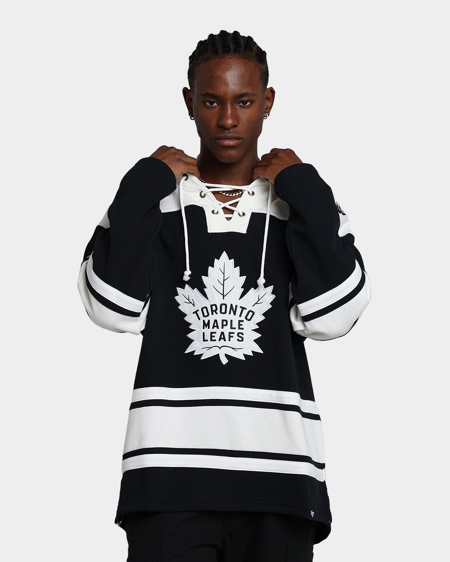 Resist Affordable 47 Brand Toronto Maple Leafs Superior Lacer Hoodie Jet Black