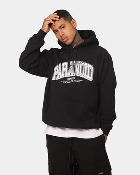 suitable for outdoor adventures Knee Length Rats Get Fat Paranoid Hoodie Black