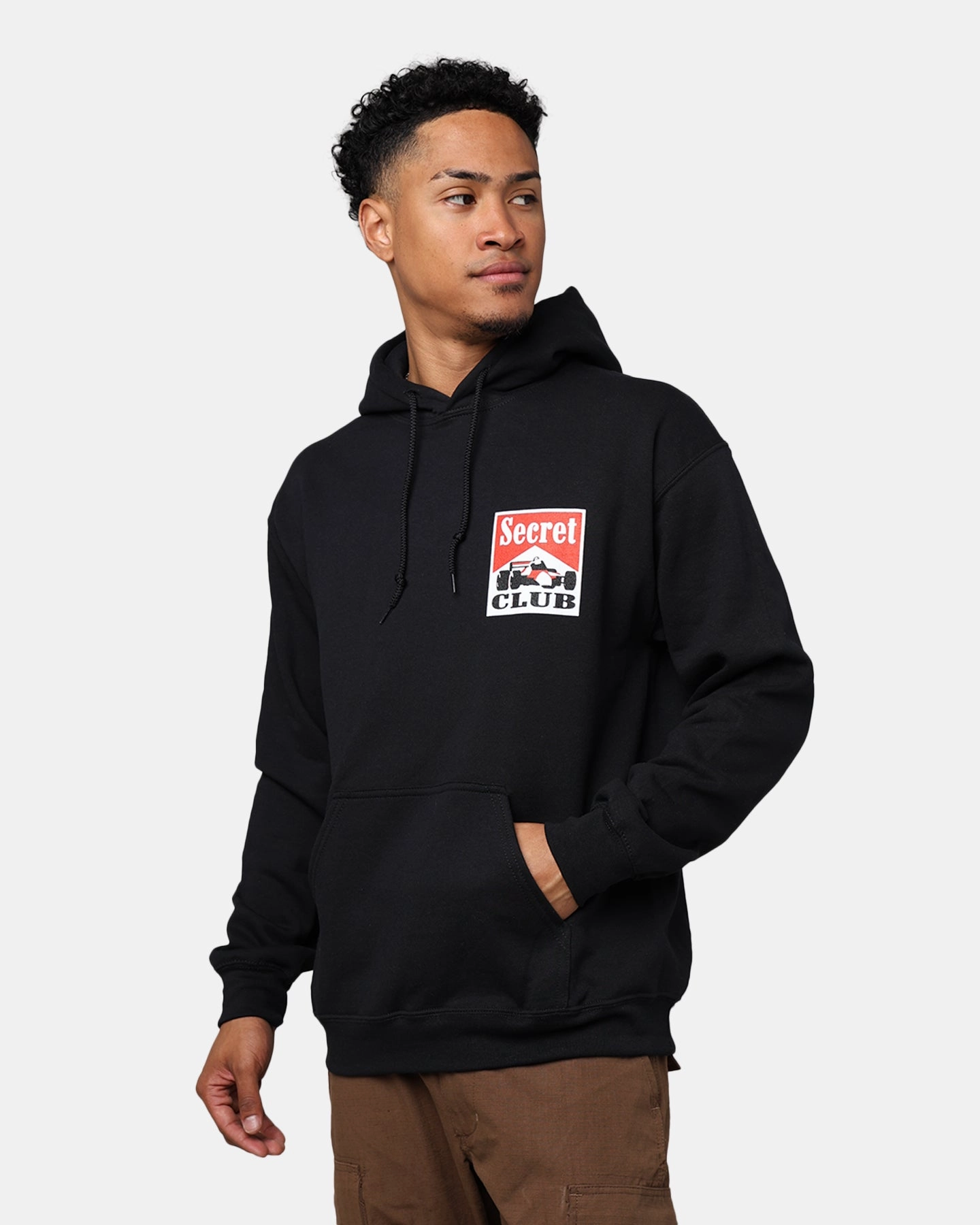 Symbol Winter Layers Secret Club Racing Hoodie Black