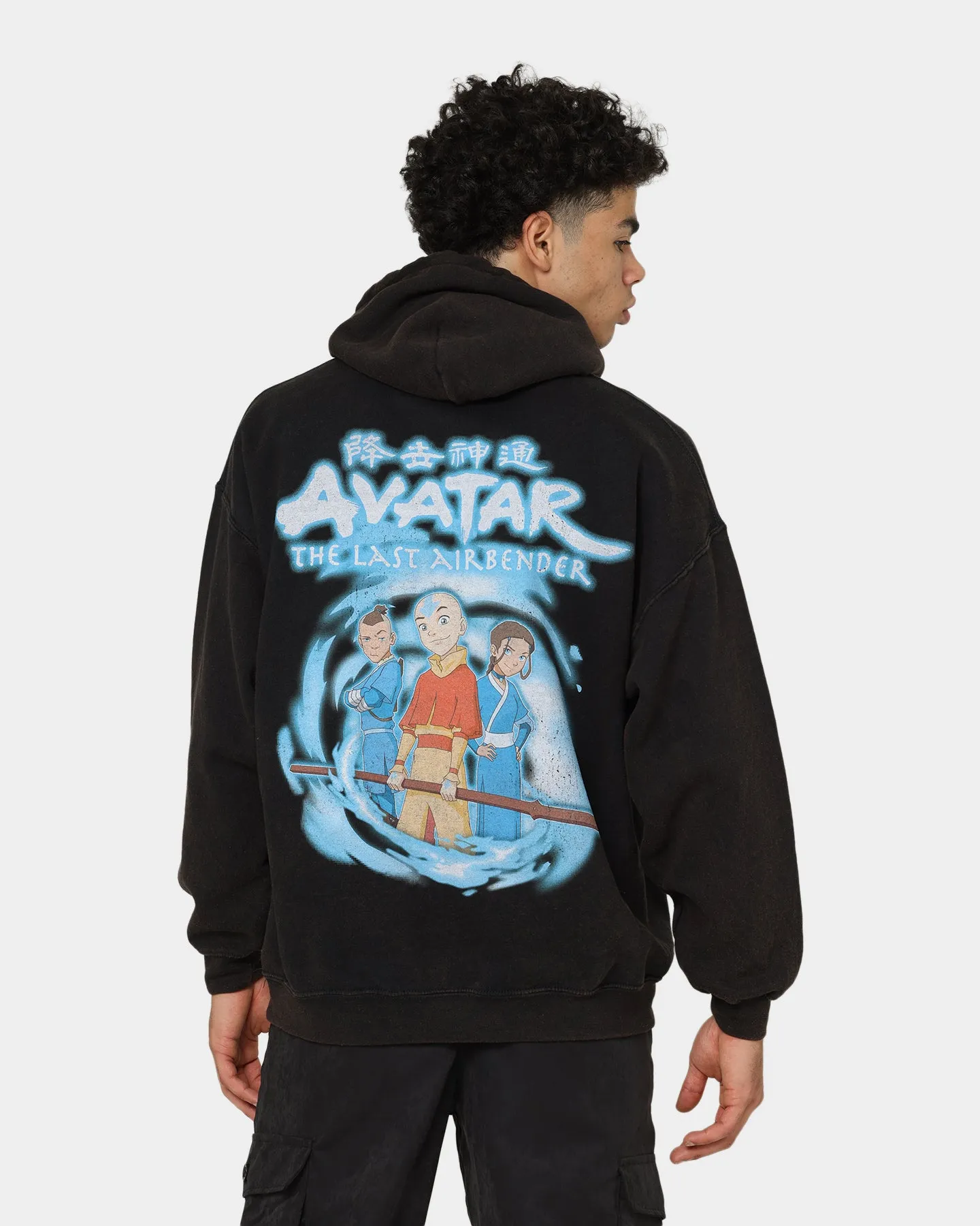 Goat Crew X Avatar: Gaang Vintage Hoodie Washed Black WindproofConstruction Magnet