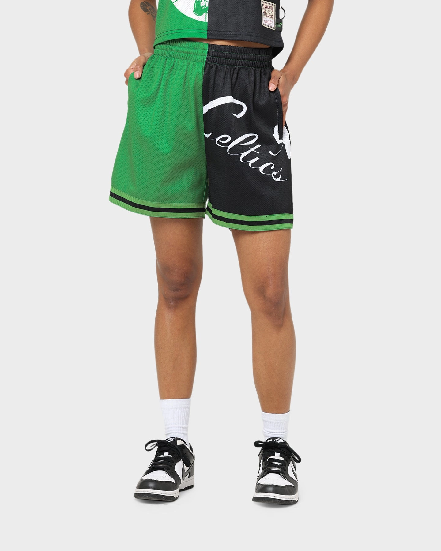 Mitchell & Ness Women's Boston Celtics Big Face 5.0 Shorts Green Blazer prom night