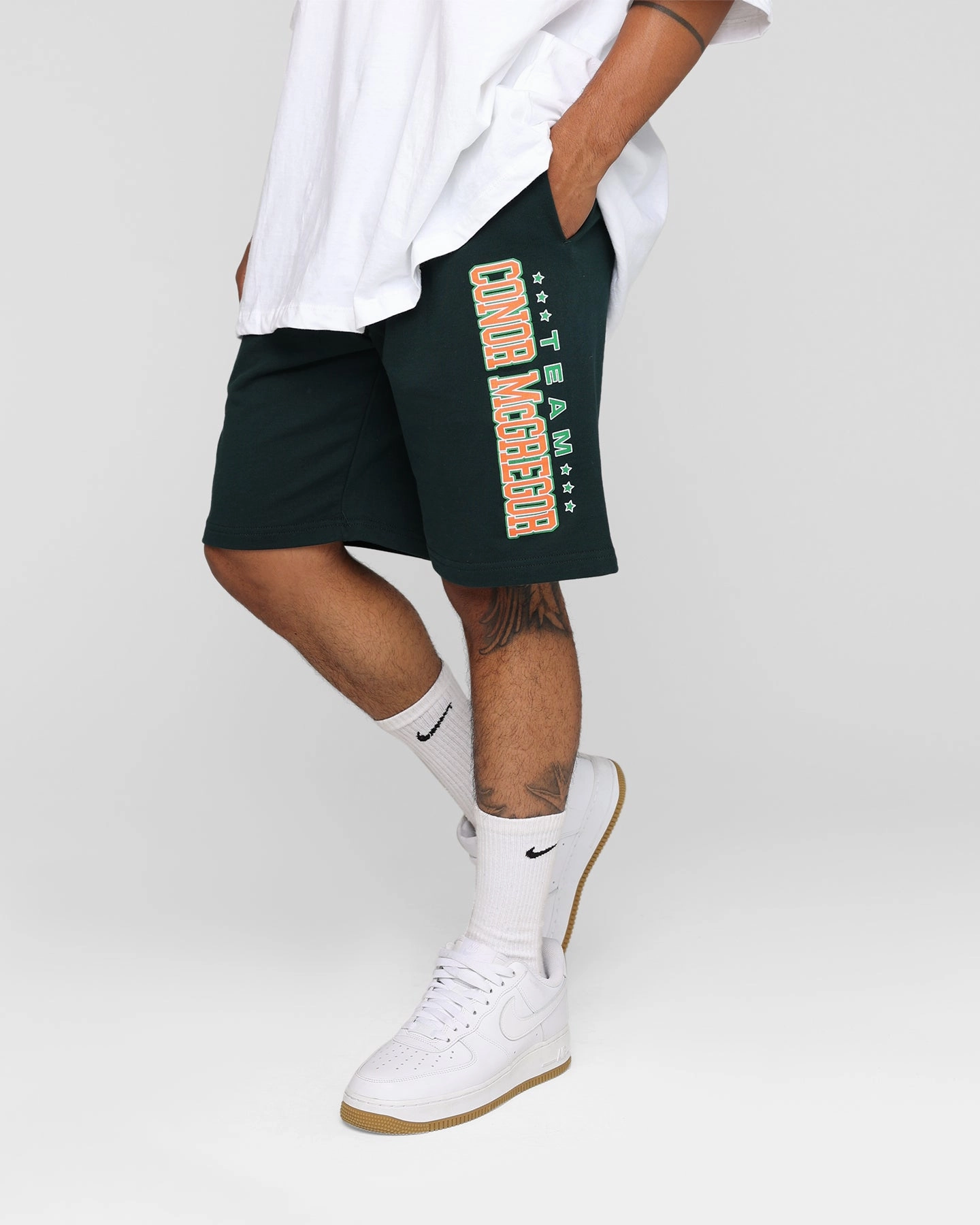 Non Slip Inner Grip Goat Crew X UFC Team McGregor Shorts Deep Green