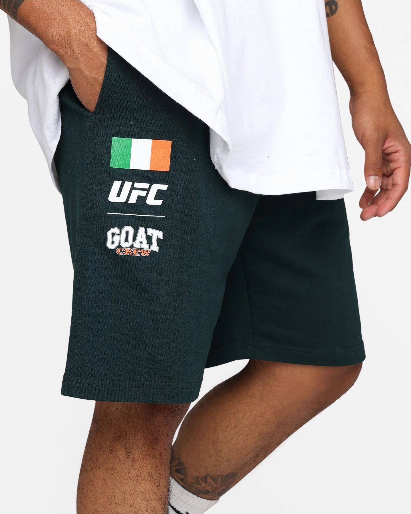 Goat Crew X UFC Team McGregor Shorts Deep Green khaki shorts