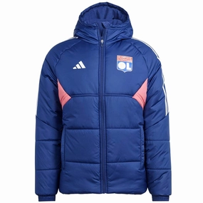 Olympique Lyon winter training bench jacket 2023/24 - Adidas petite clothing AbrasionBuffering Padding