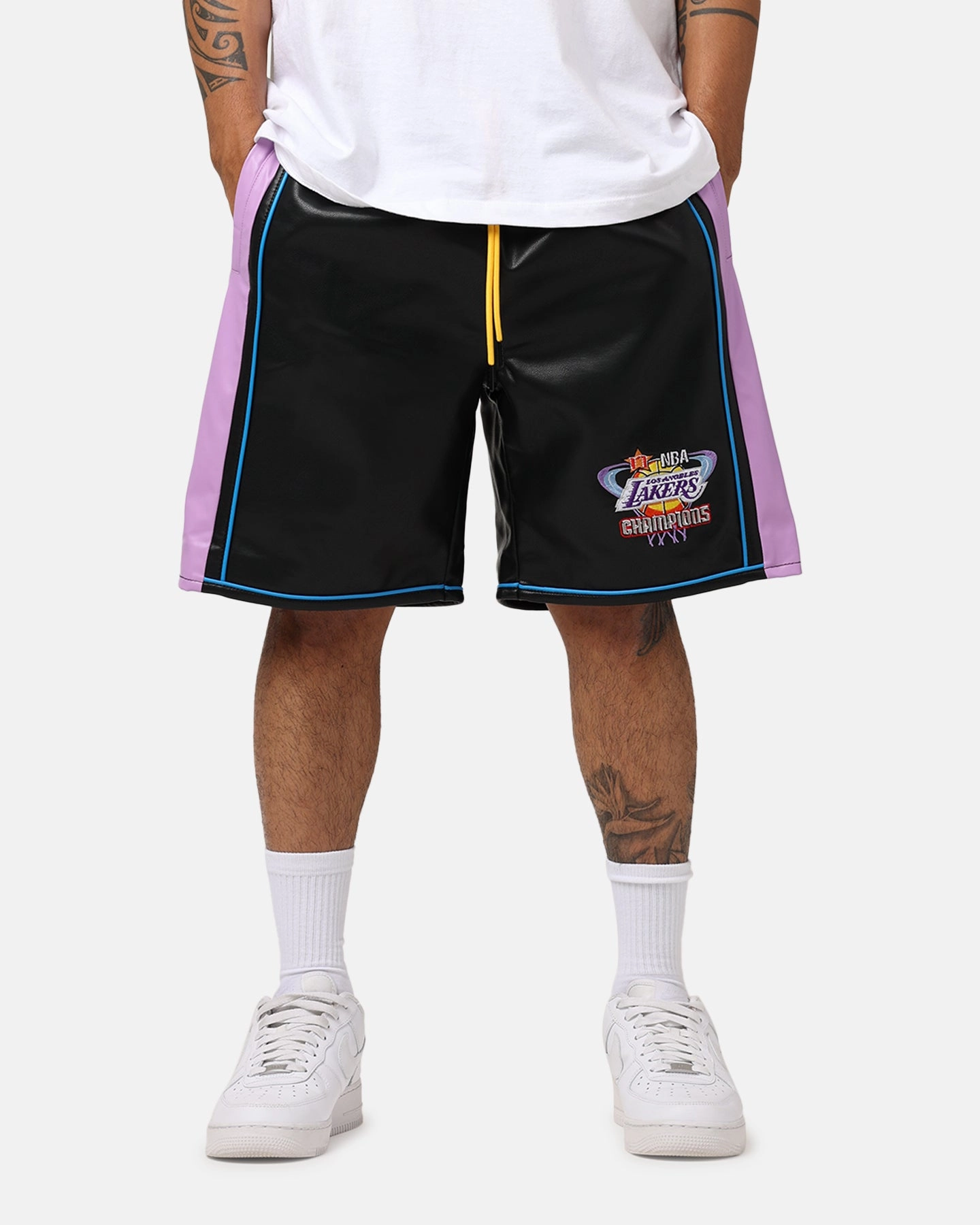 Mitchell & Ness Los Angeles Lakers Showtime Shorts Black Polyester shorts ReinforcedPockets