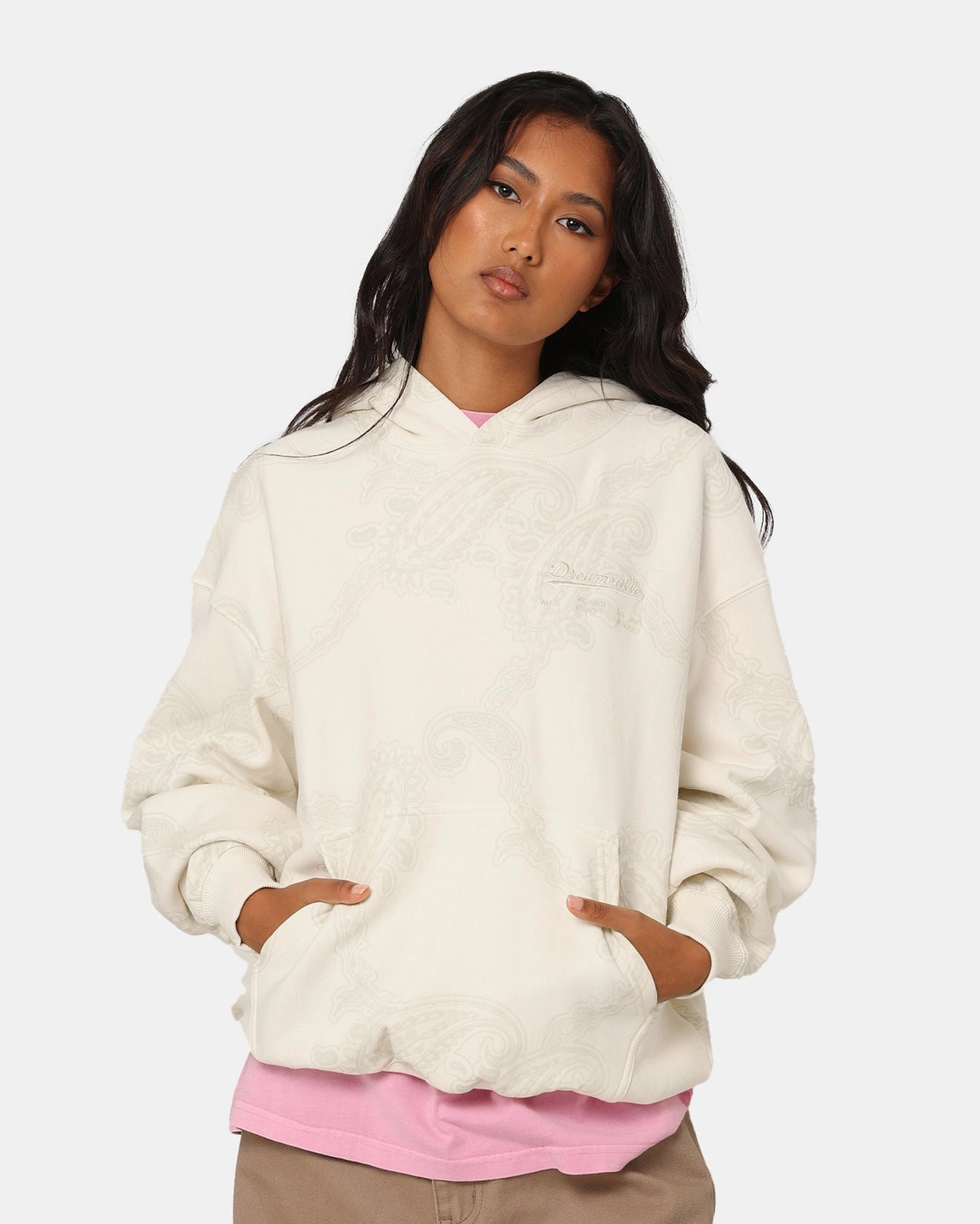 Dreamville Records Hoodie Cream Modern Tailoring