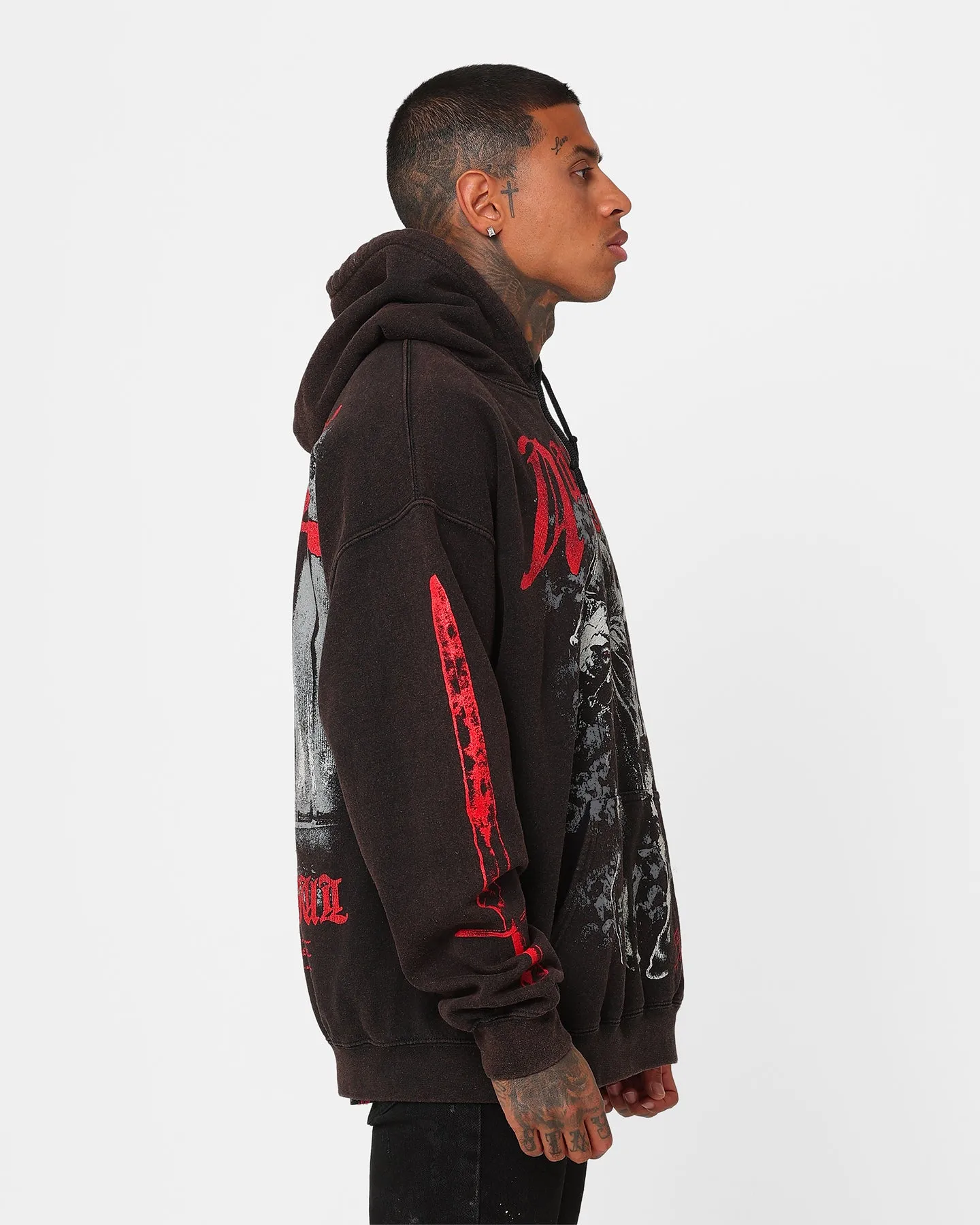 American Thrift X The Lord Of The Rings Nazgul Vintage Hoodie Black Wash Sporty