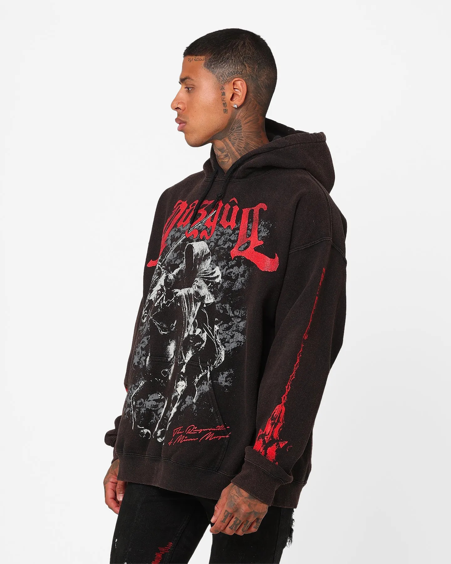 American Thrift X The Lord Of The Rings Nazgul Vintage Hoodie Black Wash Generic Congratulate