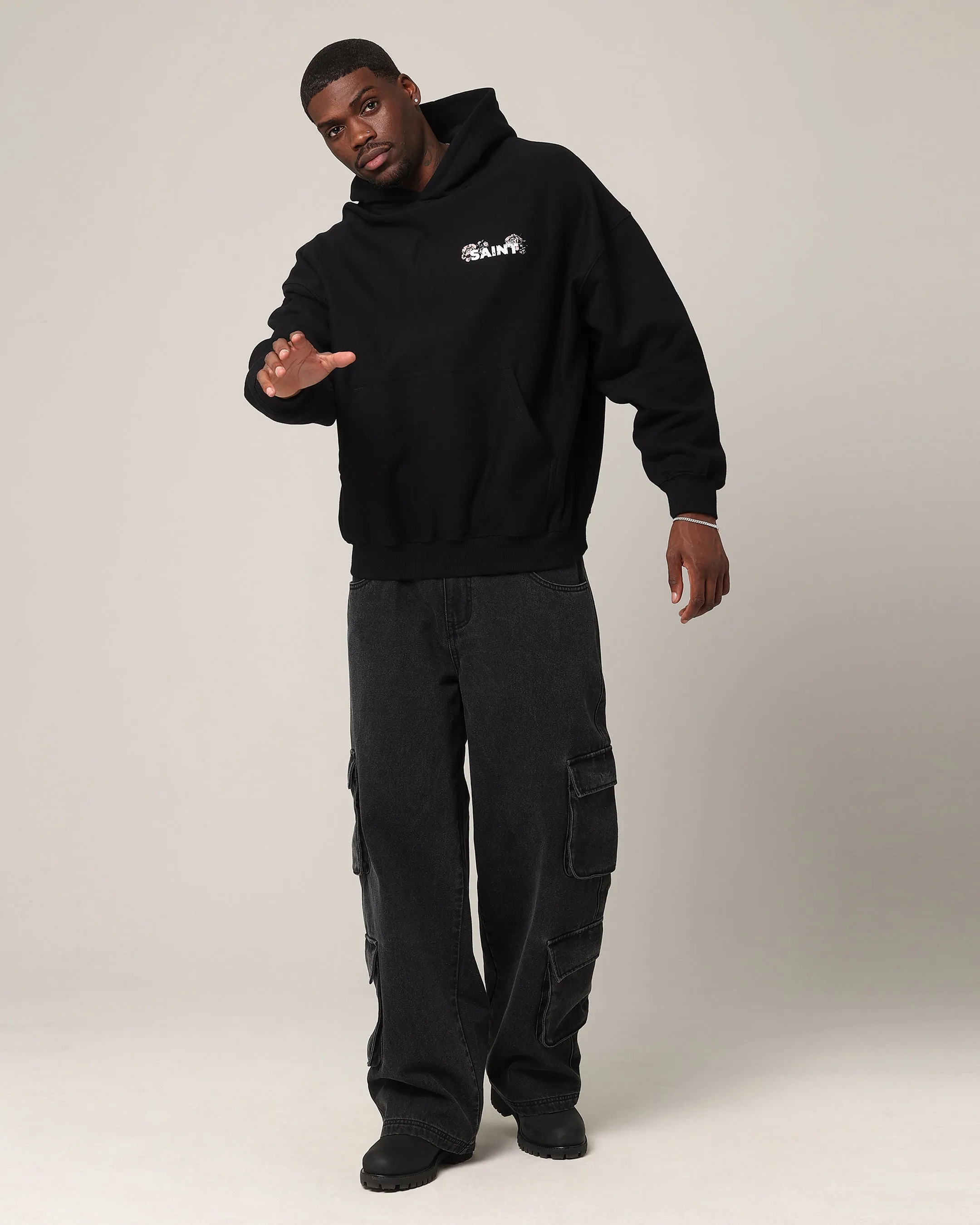 Saint Morta Wildflower Hoodie Black Souvenir