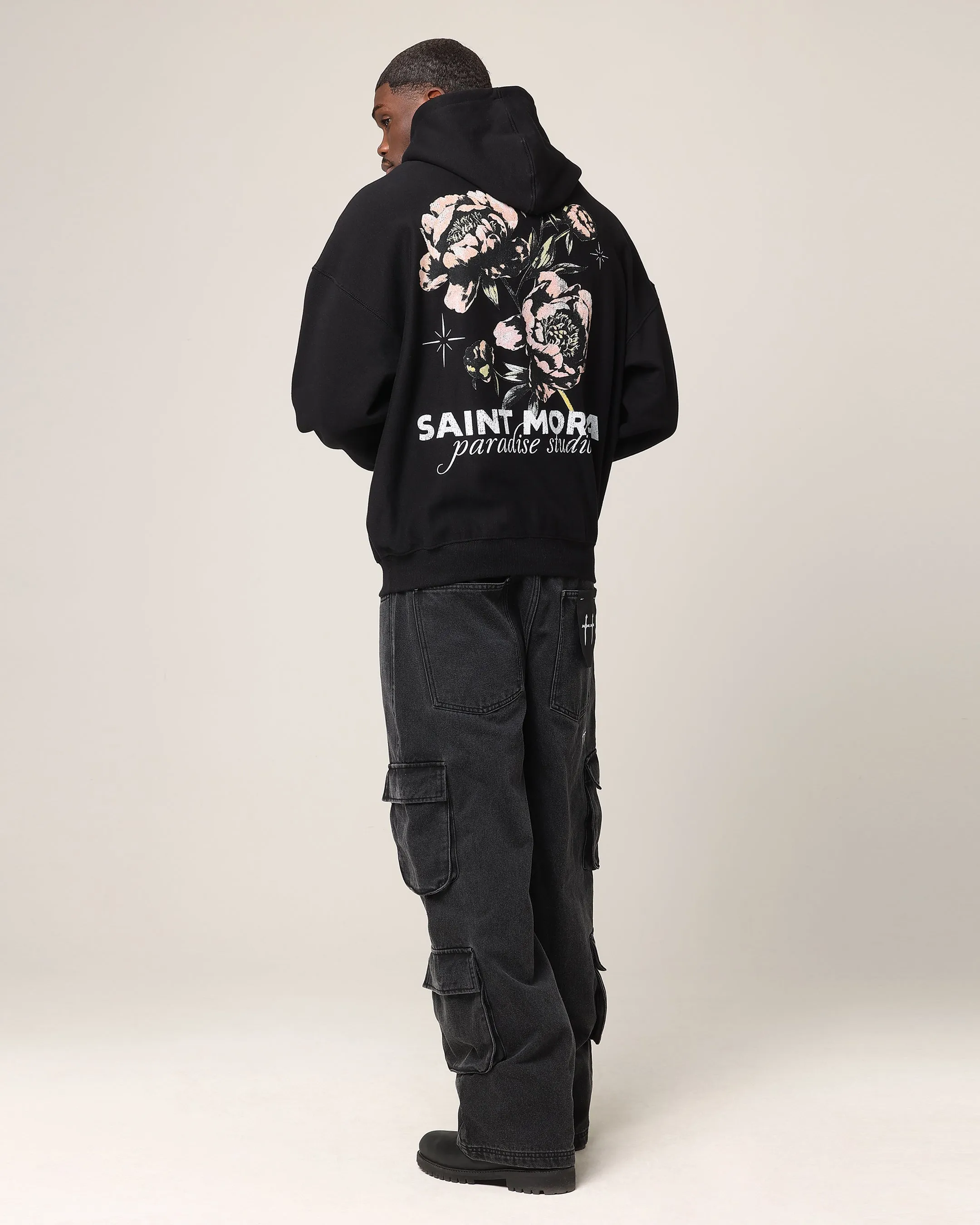 Layered Protection Adore Saint Morta Wildflower Hoodie Black