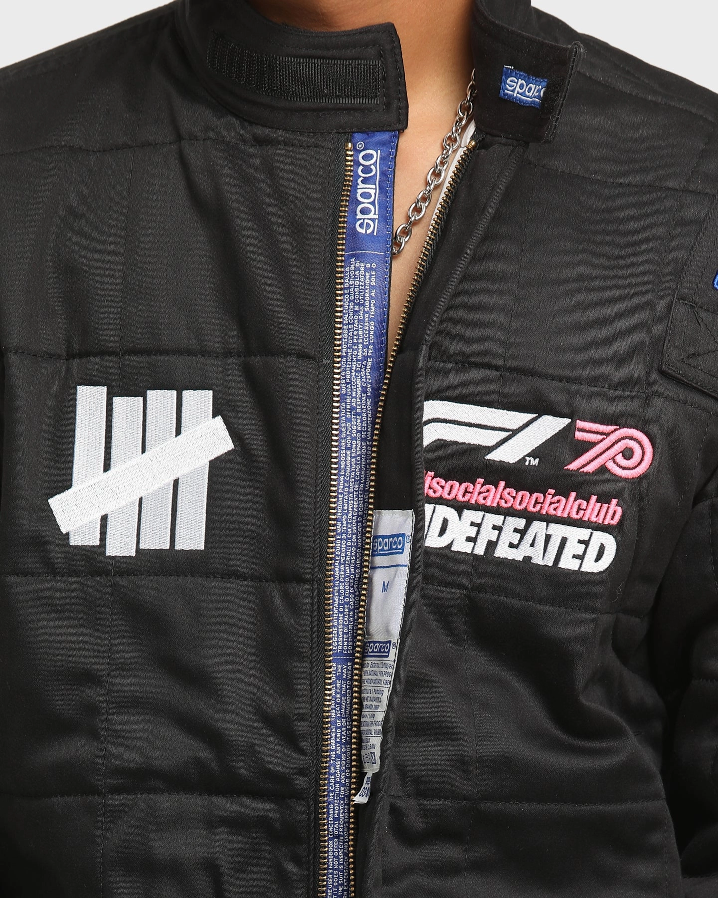 Double Layered Edges Anti Social Social Club Men's ASSC X UNDFTD X F1? Jacket Black