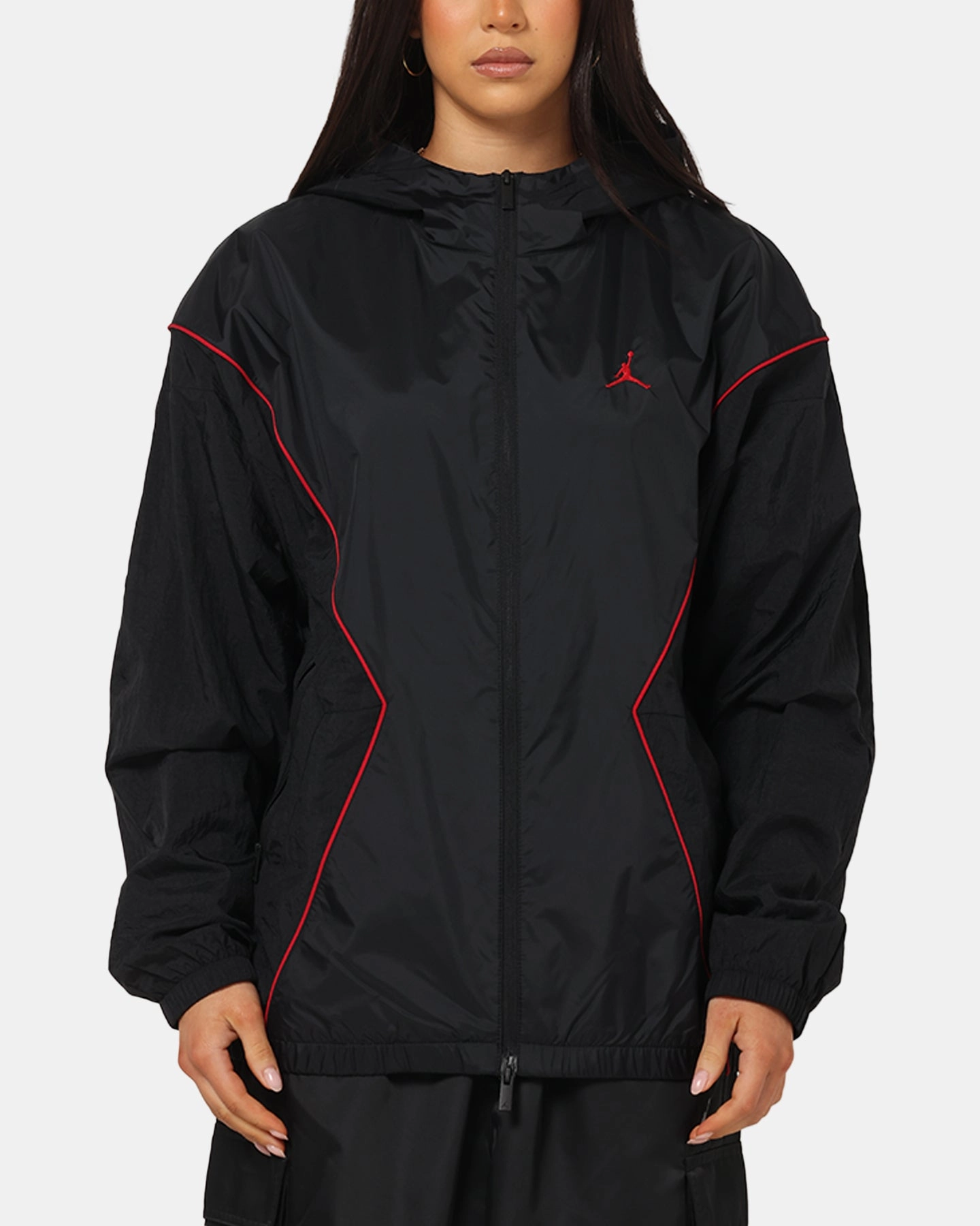 Jordan Brooklyn Draft Jacket Black/Black/Red sports event