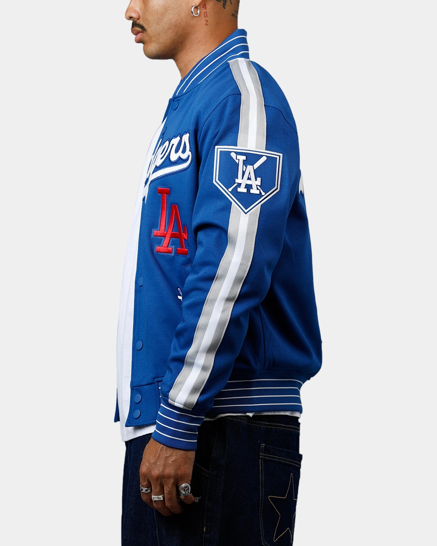 Pro Standard Los Angeles Dodgers Double Knit Jacket Blue Wrap Custom