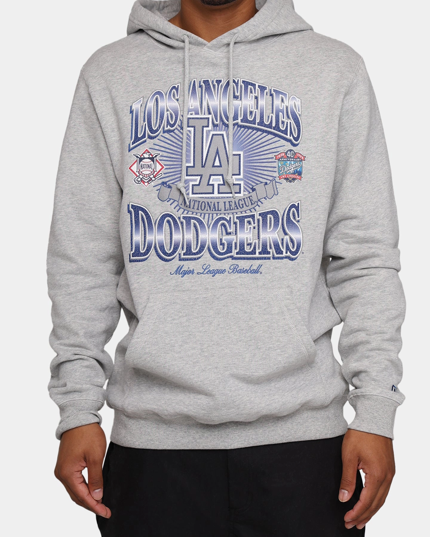 Packable Feature New Era Los Angeles Dodgers Pullover Hoodie Grey