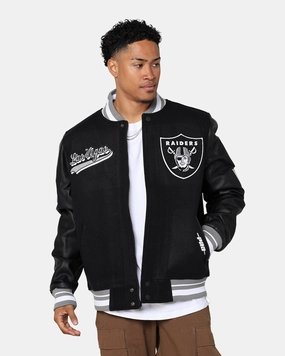 quilted Pro Standard Las Vegas Raiders Wool Varsity Jacket Black/Grey